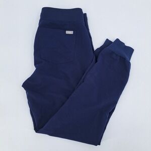 FIGS Technical Collection Scrub Jogger Pants Womens Small Navy Blue Solid Cargo